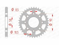 AFAM Standard Stahlritzel hinten 10201 - 428