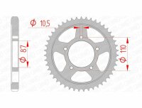 AFAM Standard Stahlritzel hinten 14601 - 530