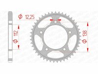 AFAM Standard Stahlritzel hinten 10613 - 525