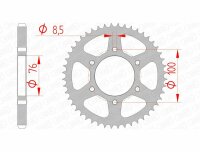 AFAM Standard Stahlritzel hinten 12227 - 428