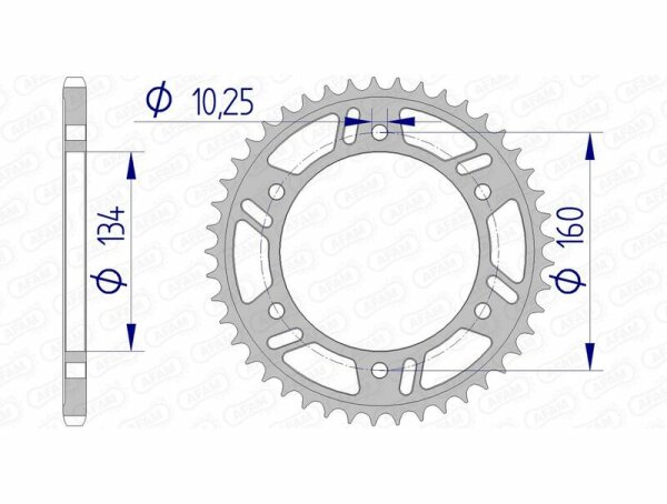 AFAM Ultraleichtes Aluminiumritzel hinten 11618 - 520