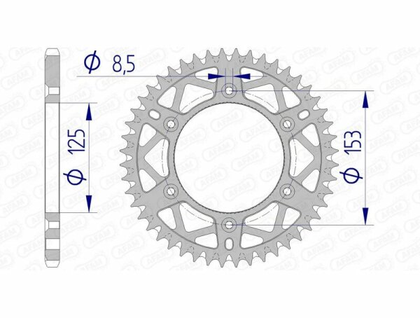 AFAM Ultraleichtes Aluminiumritzel hinten 11212 - 520