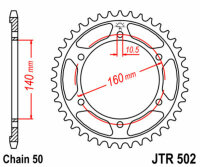 JT SPROCKETS Standard Stahlritzel hinten 502 - 530