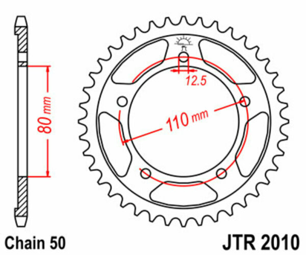 JT SPROCKETS Standard Stahlritzel hinten 2010 - 530