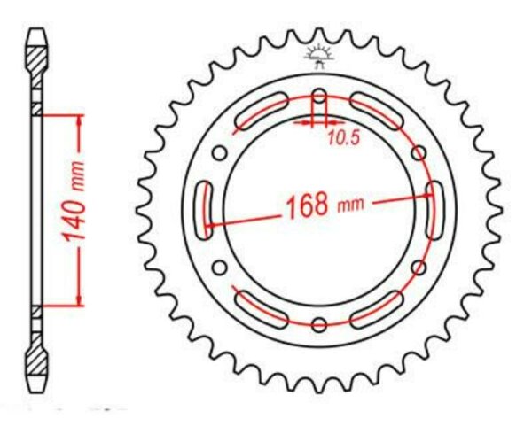 JT SPROCKETS Standard Stahlritzel hinten 3 - 525