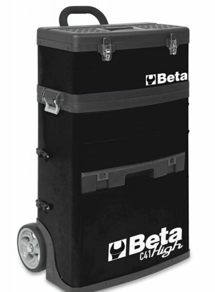 BETA Trolley mit zwei stapelbaren Modulen RAL9005 Schwarz