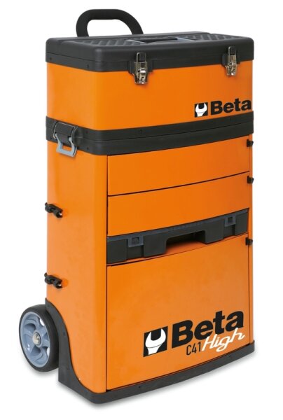 BETA Trolley mit zwei stapelbaren Modulen RAL2011 Orange