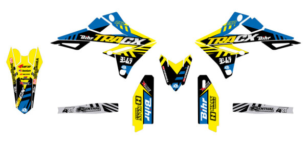 KUTVEK Tracx Aufkleber-Kit Gelb Suzuki RM-Z250