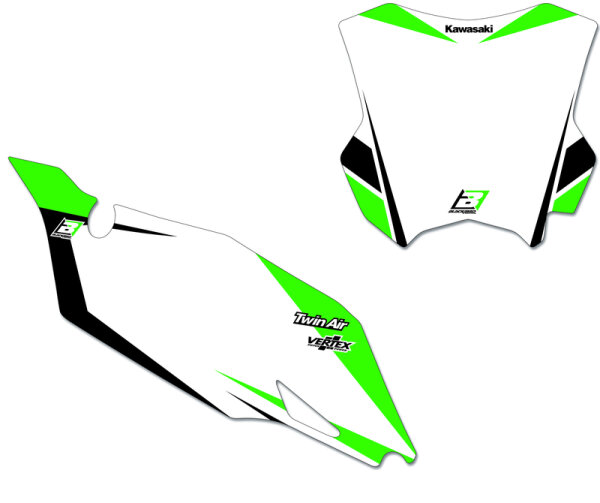 BLACKBIRD Graphic Startnummern-Untergründe Kawasaki KX250F