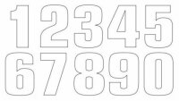 TECNOSEL Race Number 2 20x13cm White Set of 3