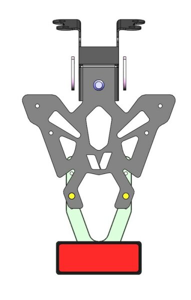 Kennzeichenhalter V PARTS Schwarz