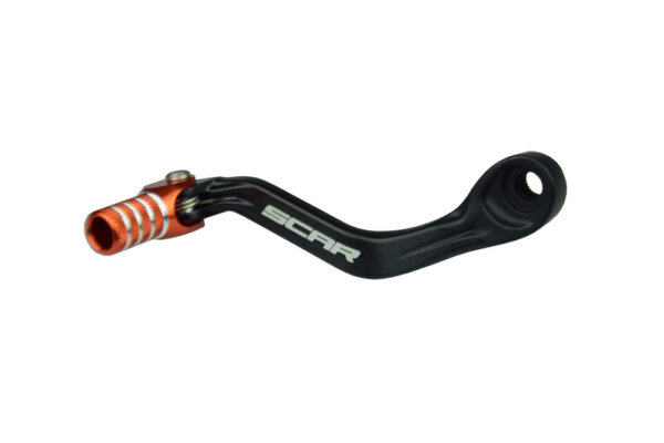 SCAR Schalthebel schwarz matt/Endstück orange KTM SX65