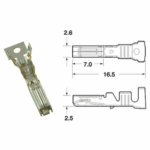 BIHR Klemme weiblich Ø 0,85 mm²/1,25 mm²