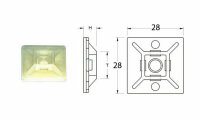 BIHR Klebebefestigungen weiss für Nylonschelle...