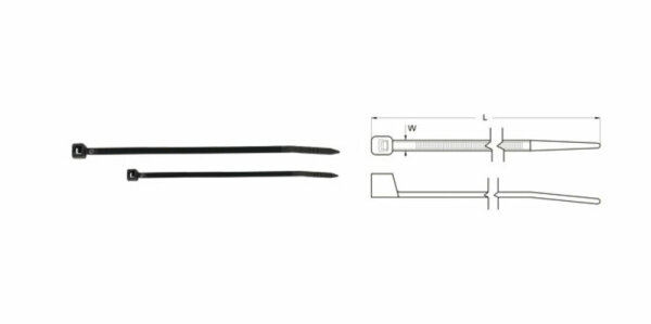 BIHR Nylonschellen 2,5 x 100 mm schwarz 100 Stück