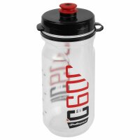 POLISPORT Water Bottle C600 Clear/Black/Red Clip On Cap...