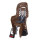 POLISPORT Joy FF Rear Child Bike Seat Frame Mounting - Brown/Dark Gray