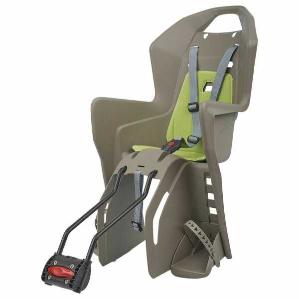 POLISPORT Koolah 29" Rear Child Bike Seat Frame Mounting - Brown/Green