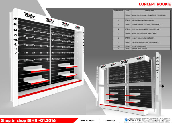 BIHR Shop-in-Shop Konzept-Corner - Zusatz-Tafel