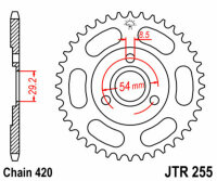 JT SPROCKETS Standard Stahlritzel hinten 255 - 420