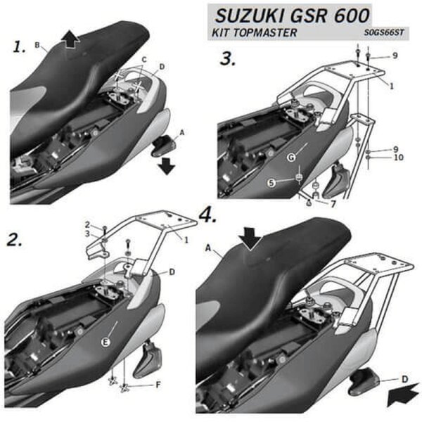 SHAD Top Master Halterung Suzuki