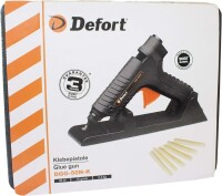 DeFort DGG-50N-K 35 Watt größere Heißklebepistole im Koffer und Tischstation