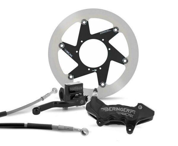 BERINGER Top Race Bremsenkit Rad 17 Bremssattel Aerotec® axial 6 Kolben schwarz KTM/HVA