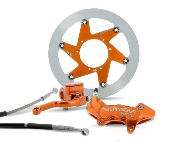 BERINGER Top Race Bremsenkit Rad 17 Bremssattel Aerotec® axial 6 Kolben orangefarben KTM