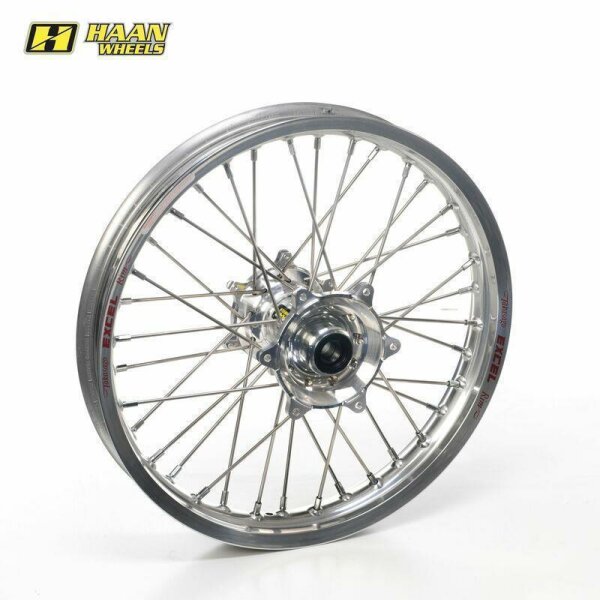 HAAN WHEELS Komplett Hinterrad 17x5,50x36T Silber Felge/Silber Nabe/Silber Speichen/Silber Speichennippel