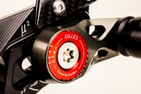 GILLES TOOLING MUE2 Einstellbare Fußrastenanlage Schwarz Ducati Panigale V4