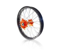 ART MX Komplettrad vorne + hinten 21x1,60/19x2,15 Schwarze Felge/Orange Nabe KTM