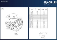 GILLES TOOLING MUE2 Adjustable Rearset - Black Ducati