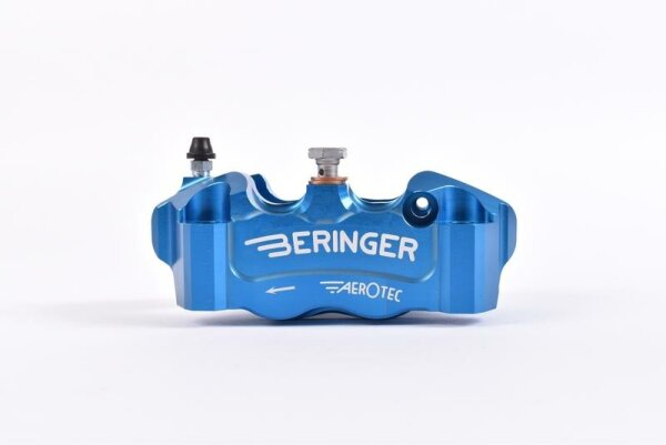 BERINGER Aerotec® Bremssattel radial links 4 Kolben Ø 32 mm Abstand 108 mm blau