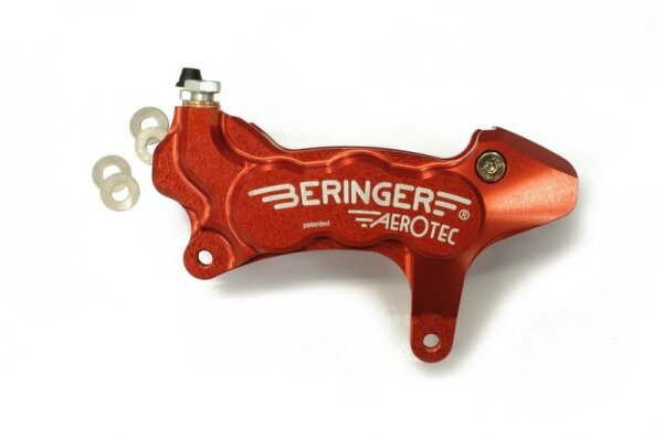 BERINGER Aerotec® Bremssattel axial links 6 Kolben Ø 27 mm rot