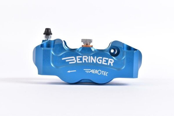 BERINGER Aerotec® Bremssattel radial links 4 Kolben Ø 32 mm Abstand 108 mm blau