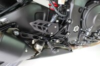 GILLES TOOLING MUE2 Einstellbare Fußrastenanlage Schwarz Yamaha MT-10