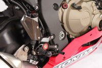 GILLES TOOLING MUE2 Einstellbare Fußrastenanlage Schwarz Honda CBR1000RR