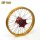 HAAN WHEELS Komplett Hinterrad 19x2,15x36T Gold Felge/Rot Nabe/Silber Speichen/Silber Speichennippel