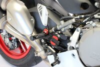 GILLES TOOLING VCR38GT Einstellbare Fußrastenanlage Schwarz Ducati Panigale 959