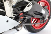 GILLES TOOLING VCR38GT Einstellbare Fußrastenanlage Schwarz Ducati Panigale 959