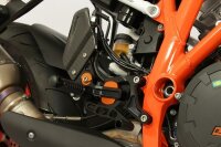 GILLES TOOLING VCR38GT Einstellbare Fußrastenanlage Schwarz KTM 1290 Duper Duke/GT