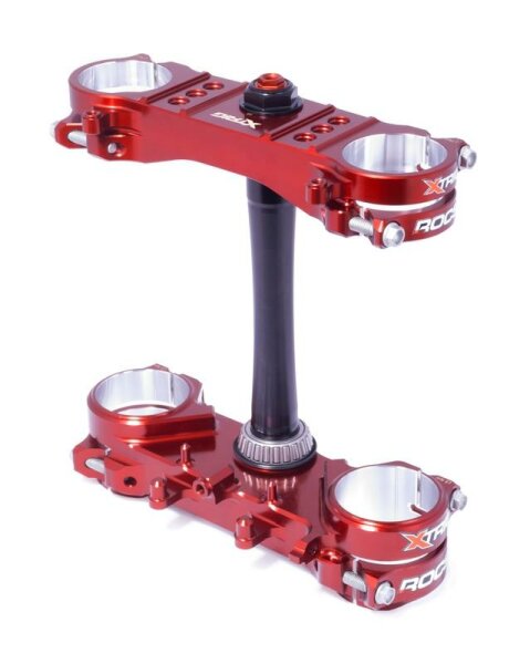 XTRIG Rocs Supermotard Gabelbrücke Offset Ø14-16mm Rot Honda CRF250R/450R