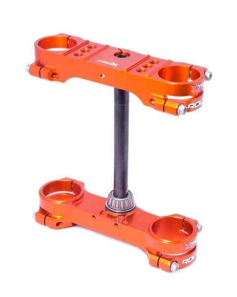 XTRIG Rocs Dreifachschelle Offset Ø22mm Orange KTM/Husqvarna