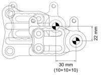 Zurückversetzte Fußrastenanlage LSL2Slide für mehrere Positionen für den Pisteneinsatz Yamaha YFM-R1M