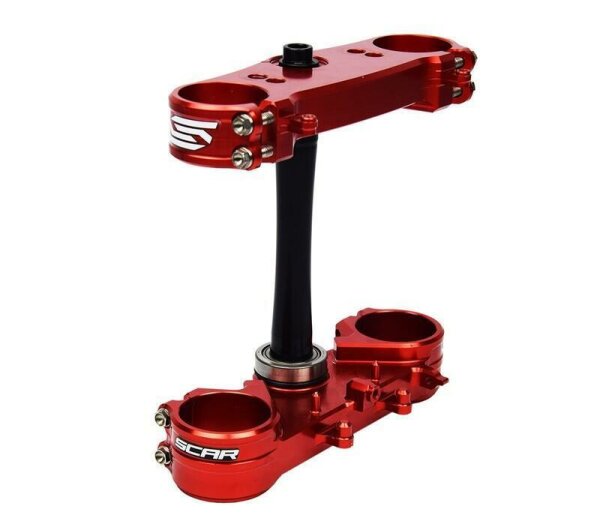 SCAR Triple Clamp Offset 22mm - Red Honda CRF450R