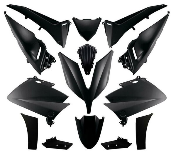 O PARTS Wettkampf-Karosseriekit Schwarz glänzend - Yamaha T-Max 530