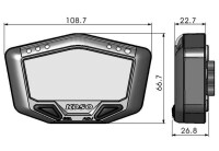 Tachometer KOSODB-02 Multifunktion schwarz universal
