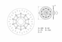 BREMBO Serie Oro Bremsscheibe starr - 68B407D2