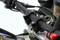 GILLES TOOLING 2DGT Verstellbare Lenkerhalterungen Schwarz Aprilia Tuono 100 V4