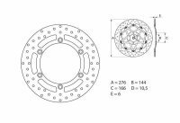 BREMBO Serie Oro Bremsscheibe starr - 68B407E7